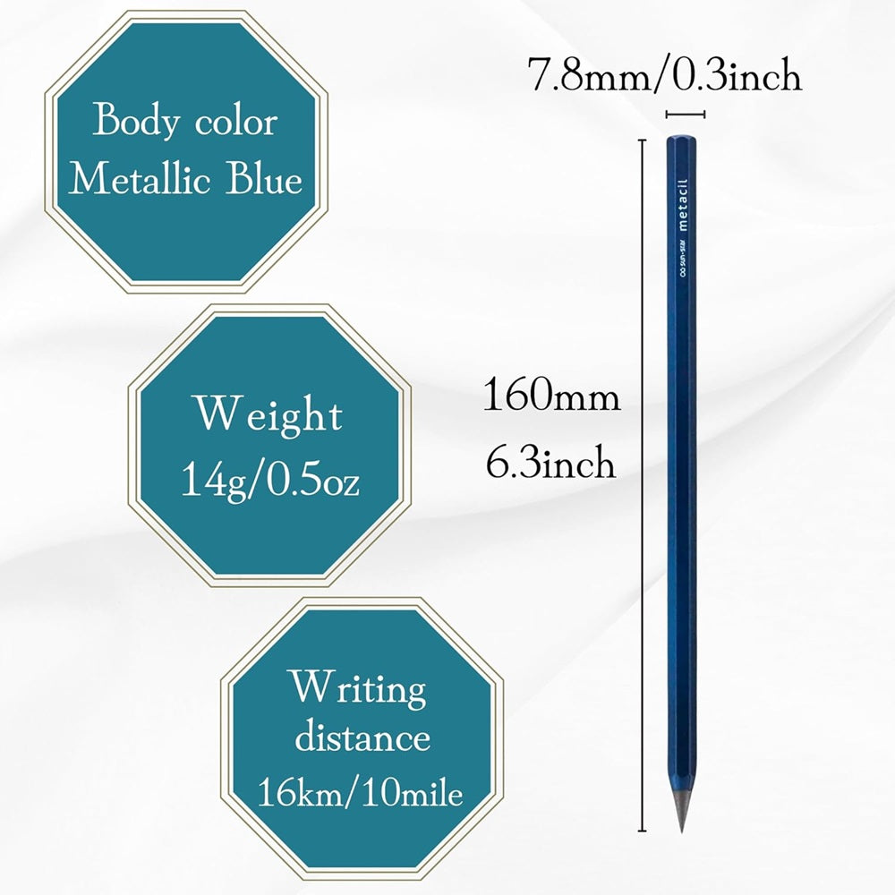 SUN-STAR Metacil Metal Pencil - Metallic Blue